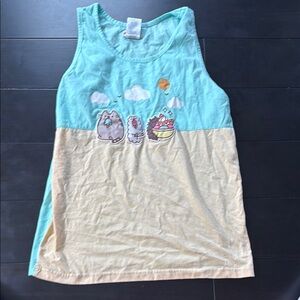 Pusheen XS Blue and Tan Tank Top!